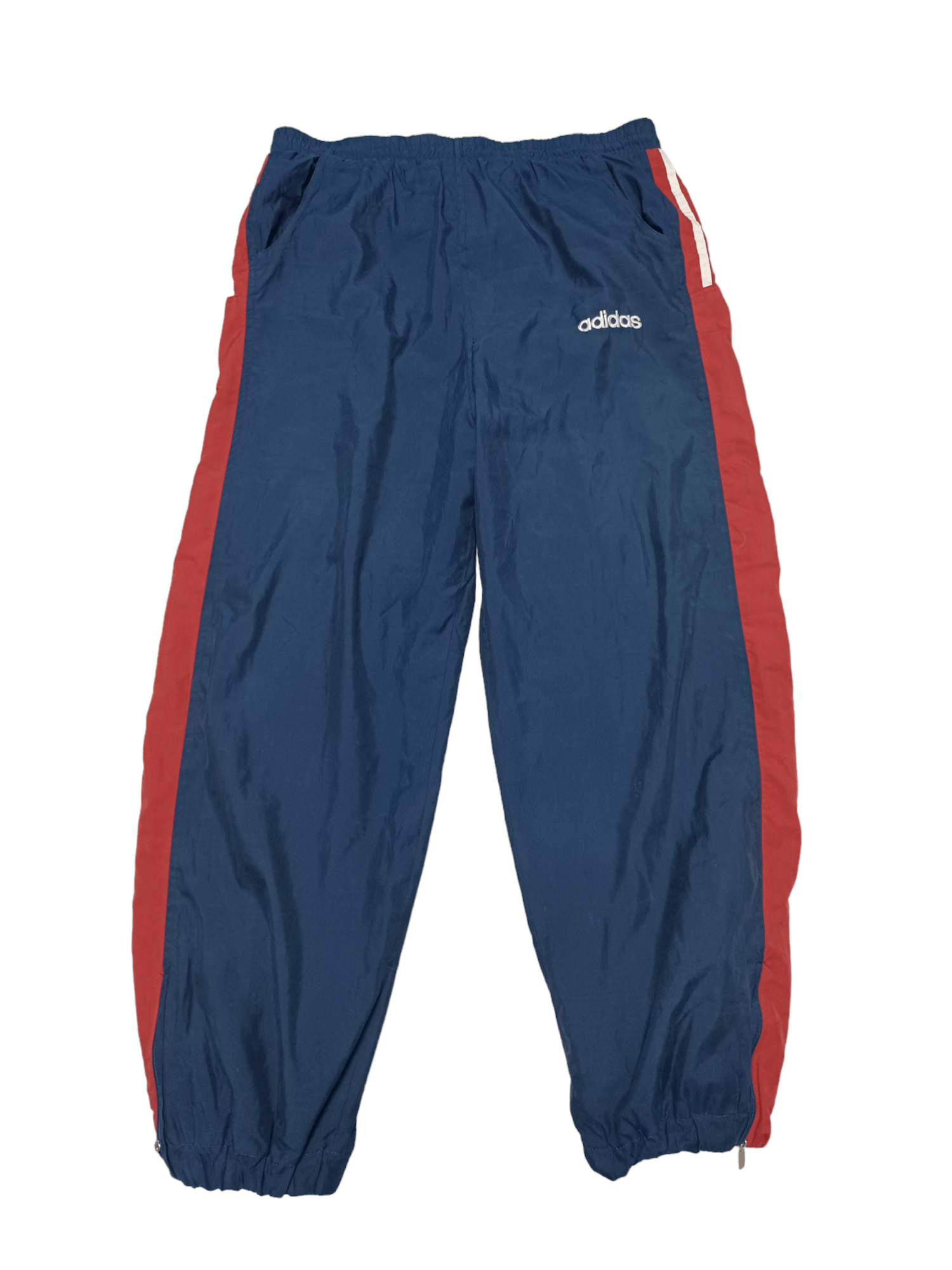 Adidas ADIDAS VINTAGE DISTRESSED 90S NYLON TRACK PANTS Size US 34 / EU 50 - 1 Thumbnail