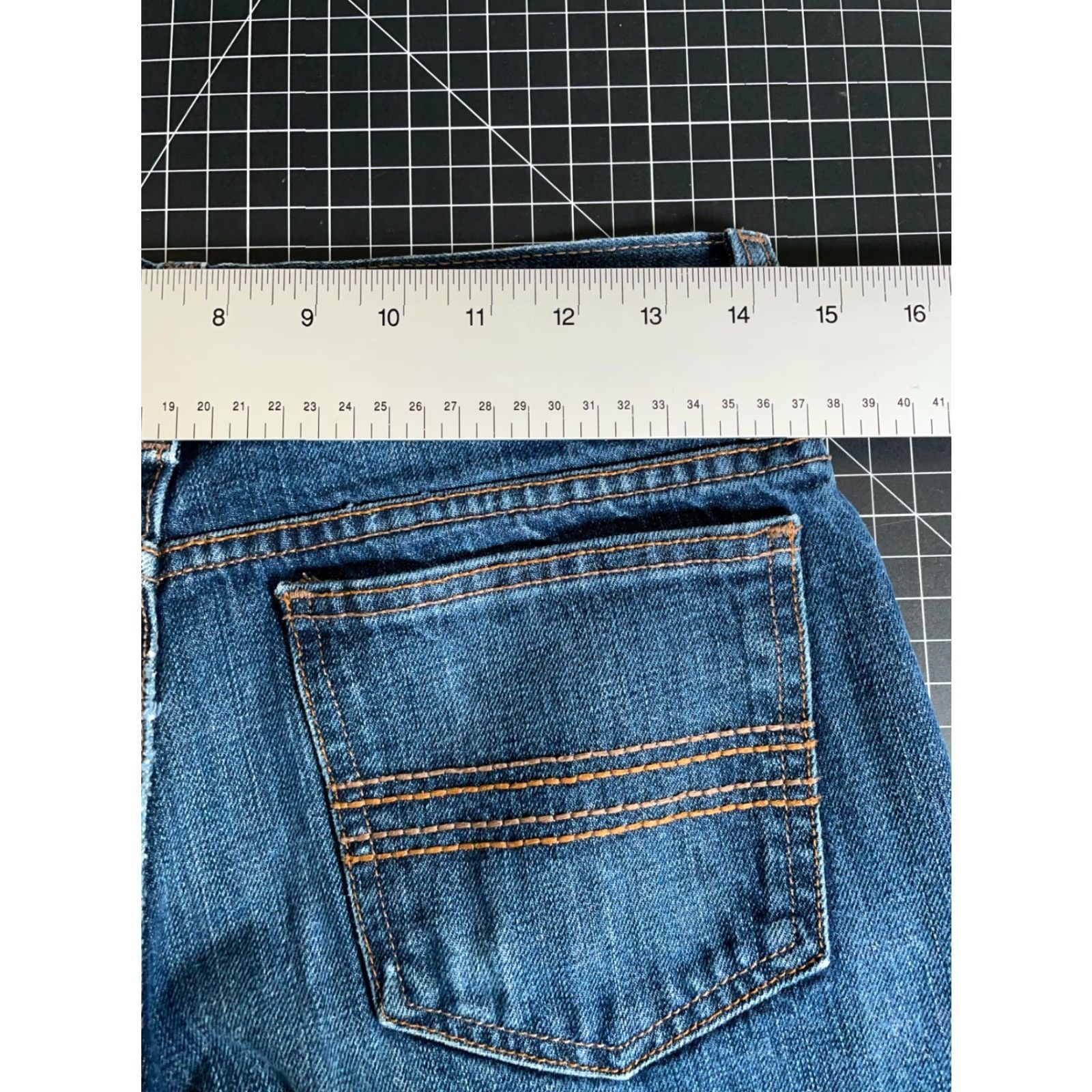 Vintage Cinch Slim Fit Jeans Men's 38 Blue Denim Low Rise 5-Pocket Regular Inseam 34 Retro Grunge Size US 29 - 5 Thumbnail