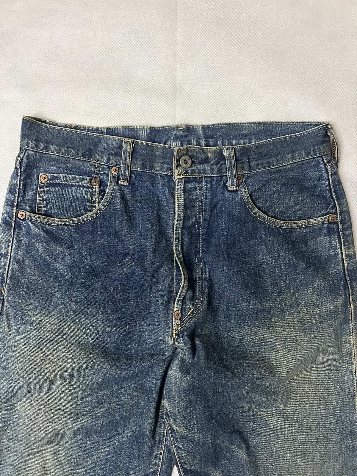 Levi's Vintage 80's Levis 702 "E" Buckle Back Selvedge Denim Size US 33 - 17 Thumbnail