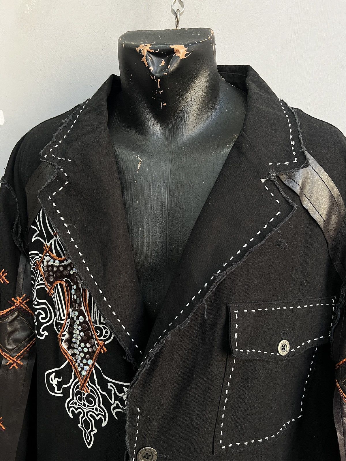 Christian Audigier Vintage Embroidered Black Jacket Japanese Style blazer y2k Size US L / EU 52-54 / 3 - 4 Thumbnail