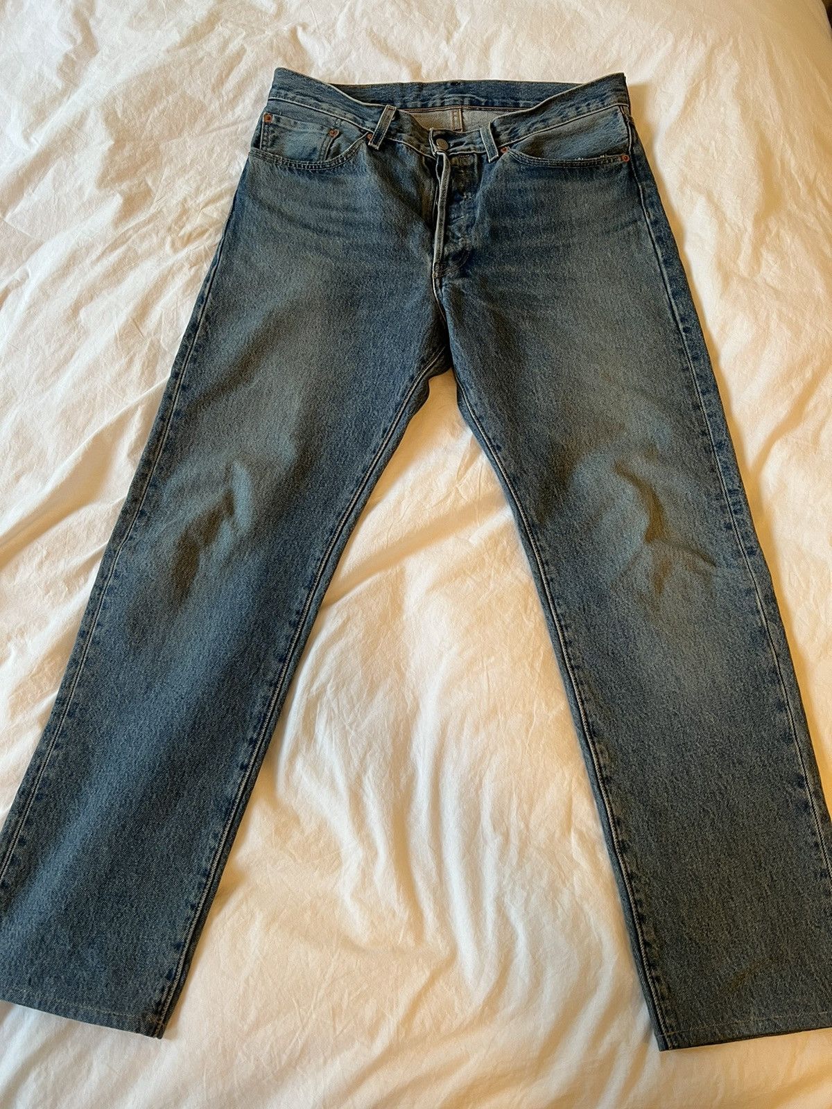 image of Denim Tears Plain Jane Washed Indigo in Blue, Men's (Size 33)