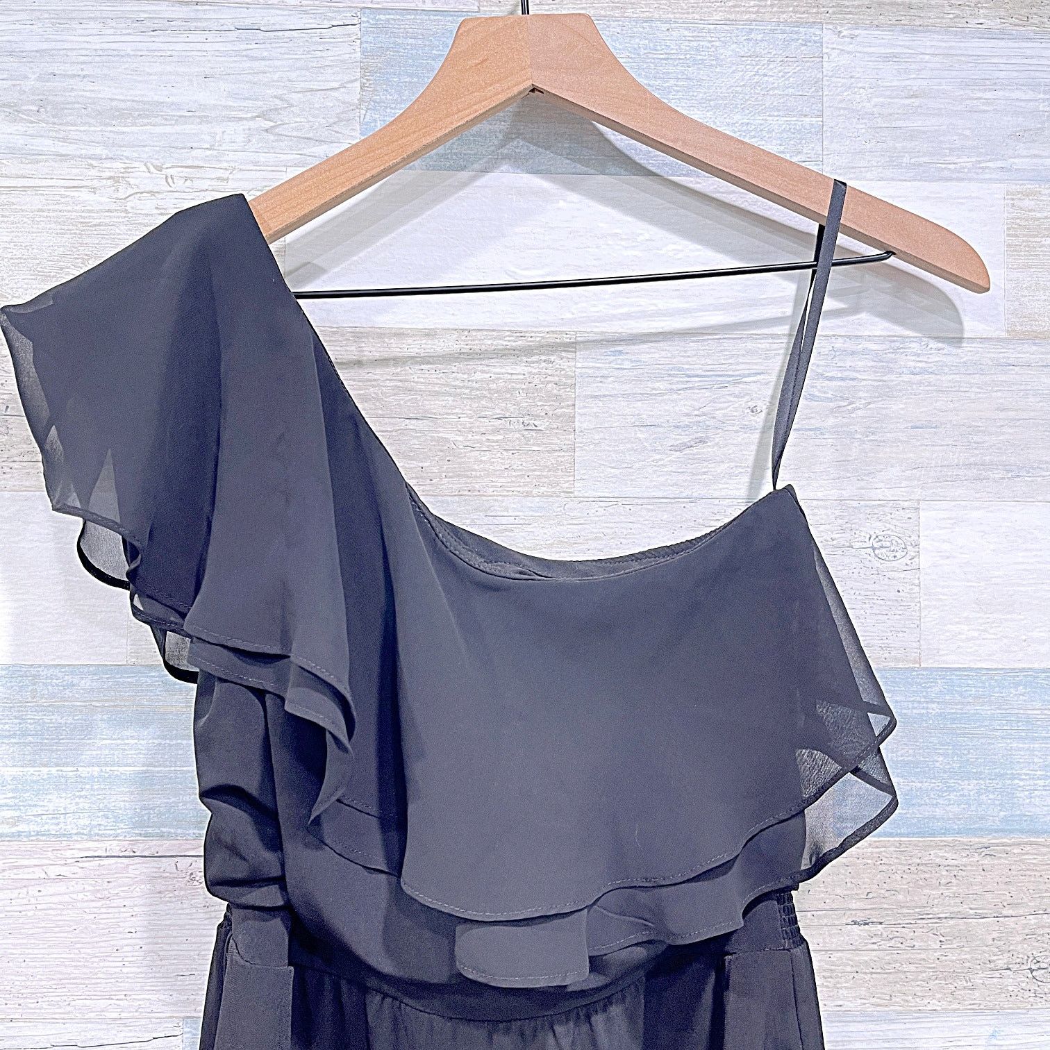 White House Black Market White House Black Market One Shoulder Ruffle Dress Womens 2 Size XS / US 0-2 / IT 36-38 - 2 Thumbnail