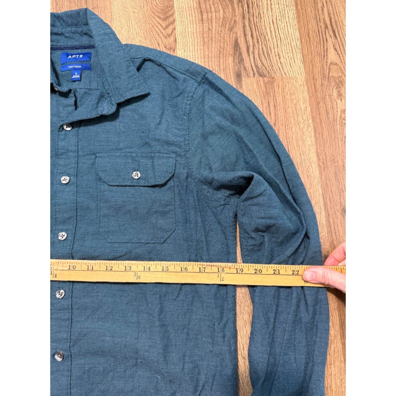 Apt. 9 APT. 9 Shirt Men's Size Small Green Blue Long Sleeve Button Up Soft Touch Size US S / EU 44-46 / 1 - 6 Thumbnail