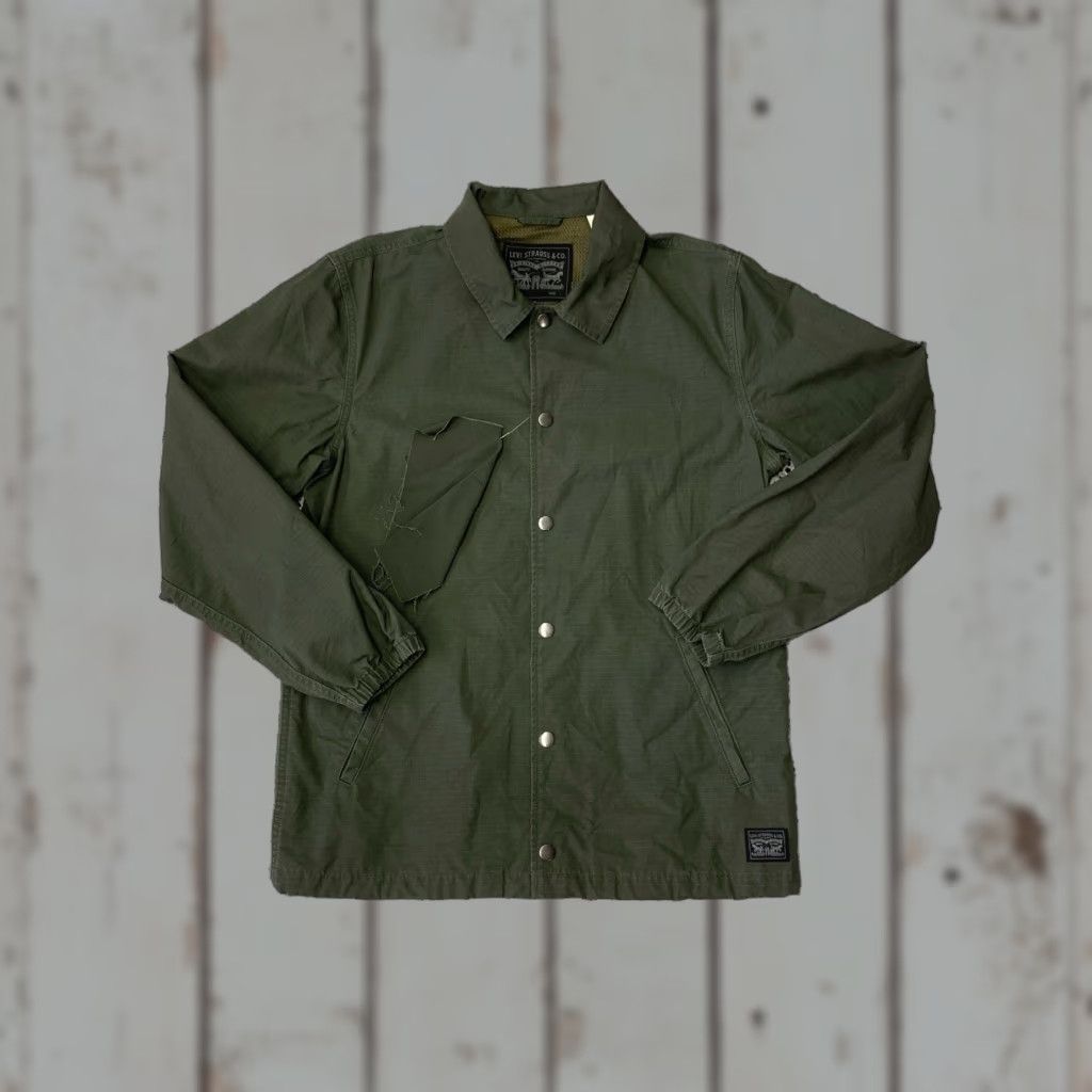Levi's Levi’s Jacket Shirt Men’s Small Green Ripstop Jacket Green Sample Size US S / EU 44-46 / 1 - 1 Thumbnail