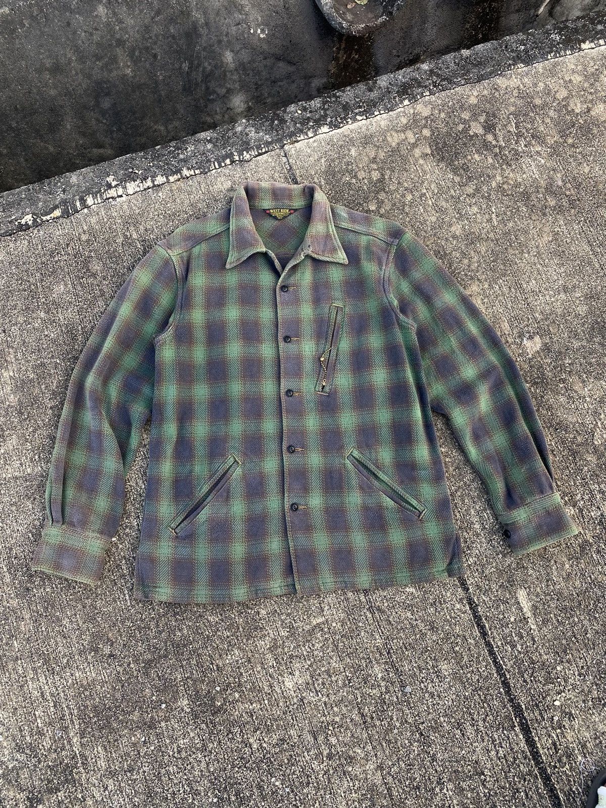 Vintage Vintage West Ride Made In Japan Flannel Shirt Size US M / EU 48-50 / 2 - 2 Thumbnail