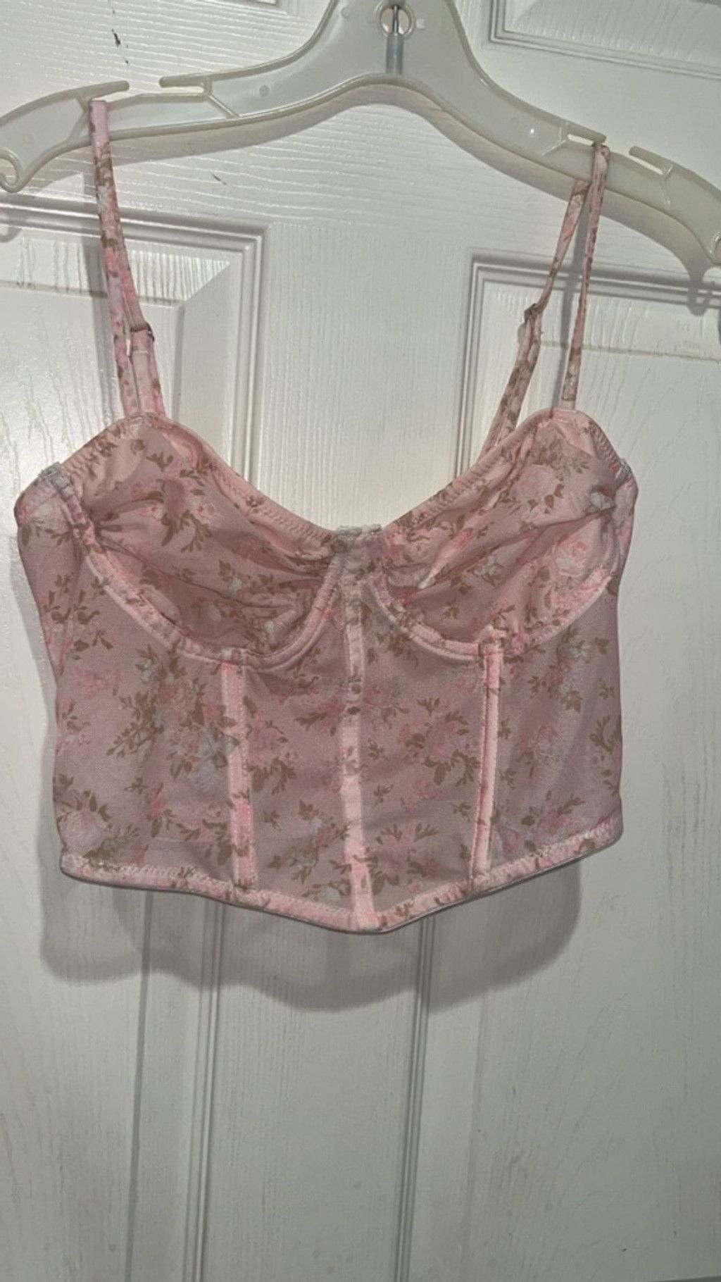 The Unbranded Brand Women's Unbranded Pink Floral Camisole S Size S / US 4 / IT 40 - 1 Thumbnail