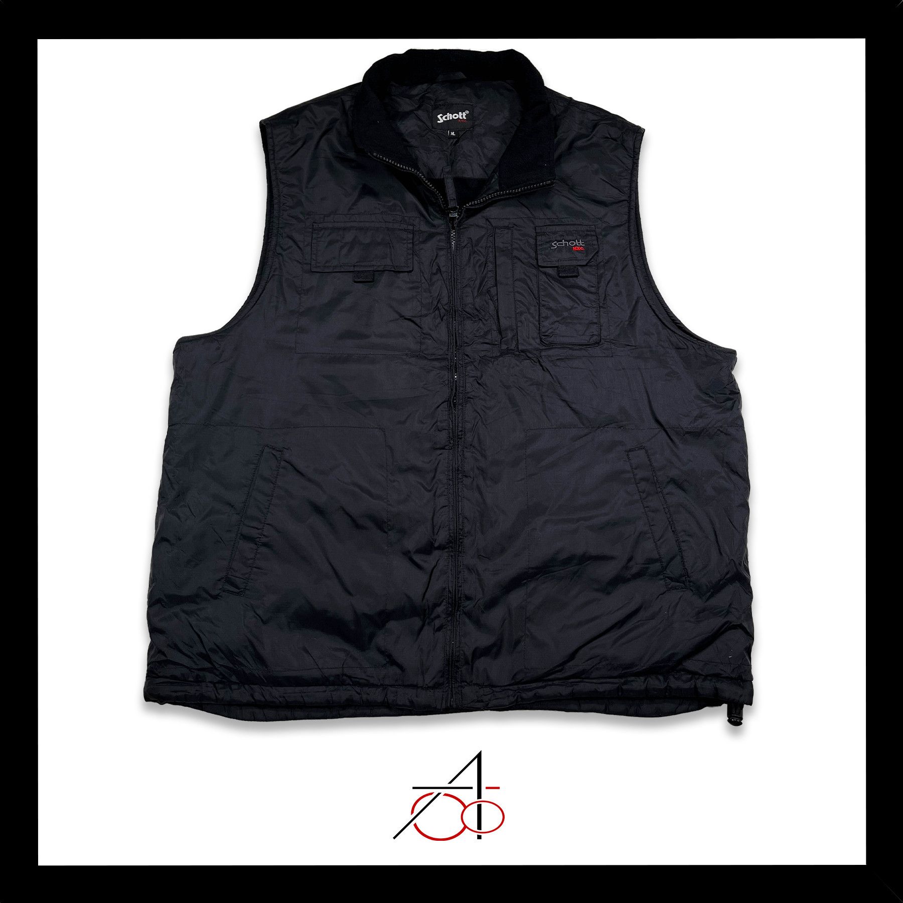 Schott Schott Vintage Nylon/Fleece vest • XL size Size US XL / EU 56 / 4 - 1 Thumbnail