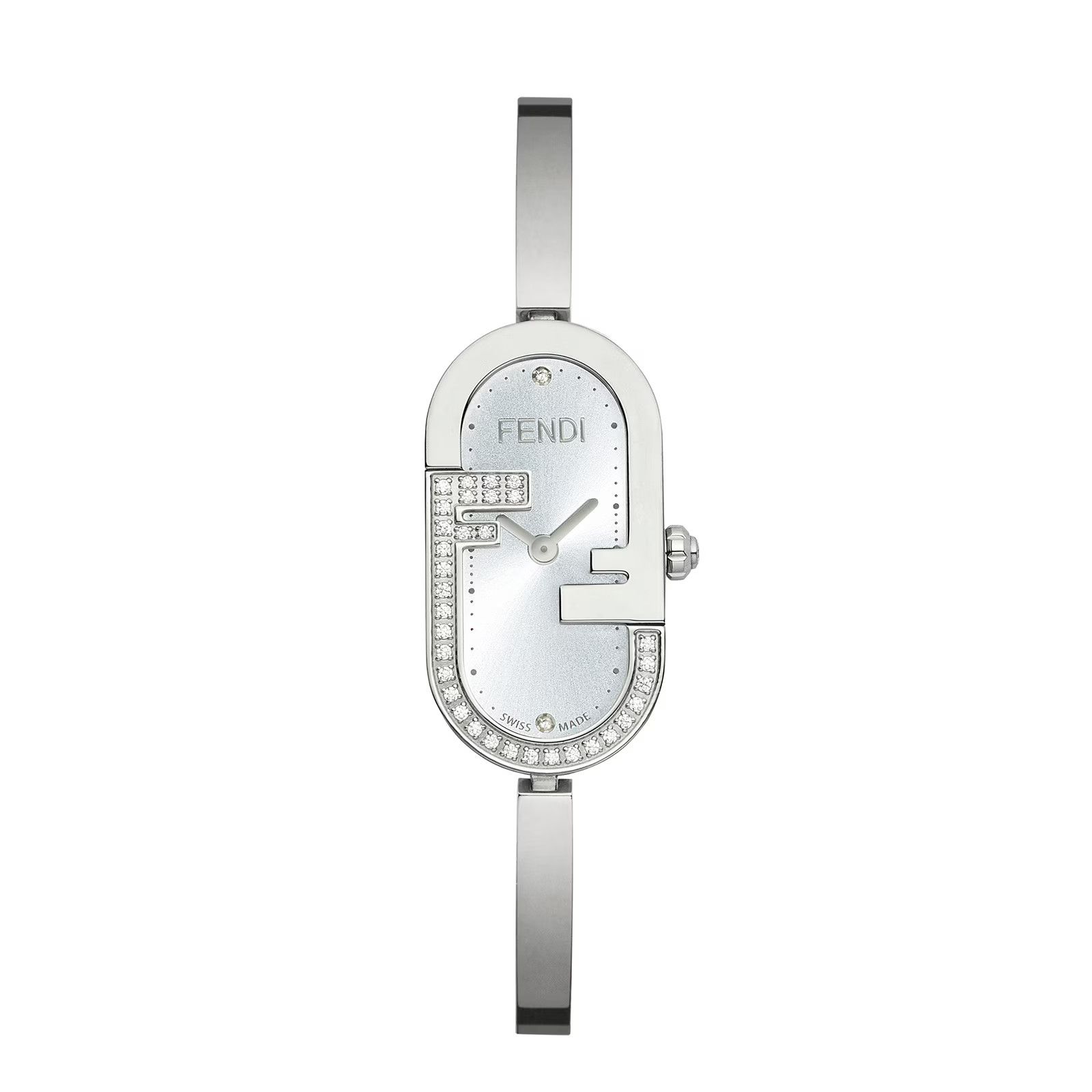 Fendi o1w1db10625 Size: OS / O'Lock Vertical Watch in Silver Size ONE SIZE - 2 Thumbnail