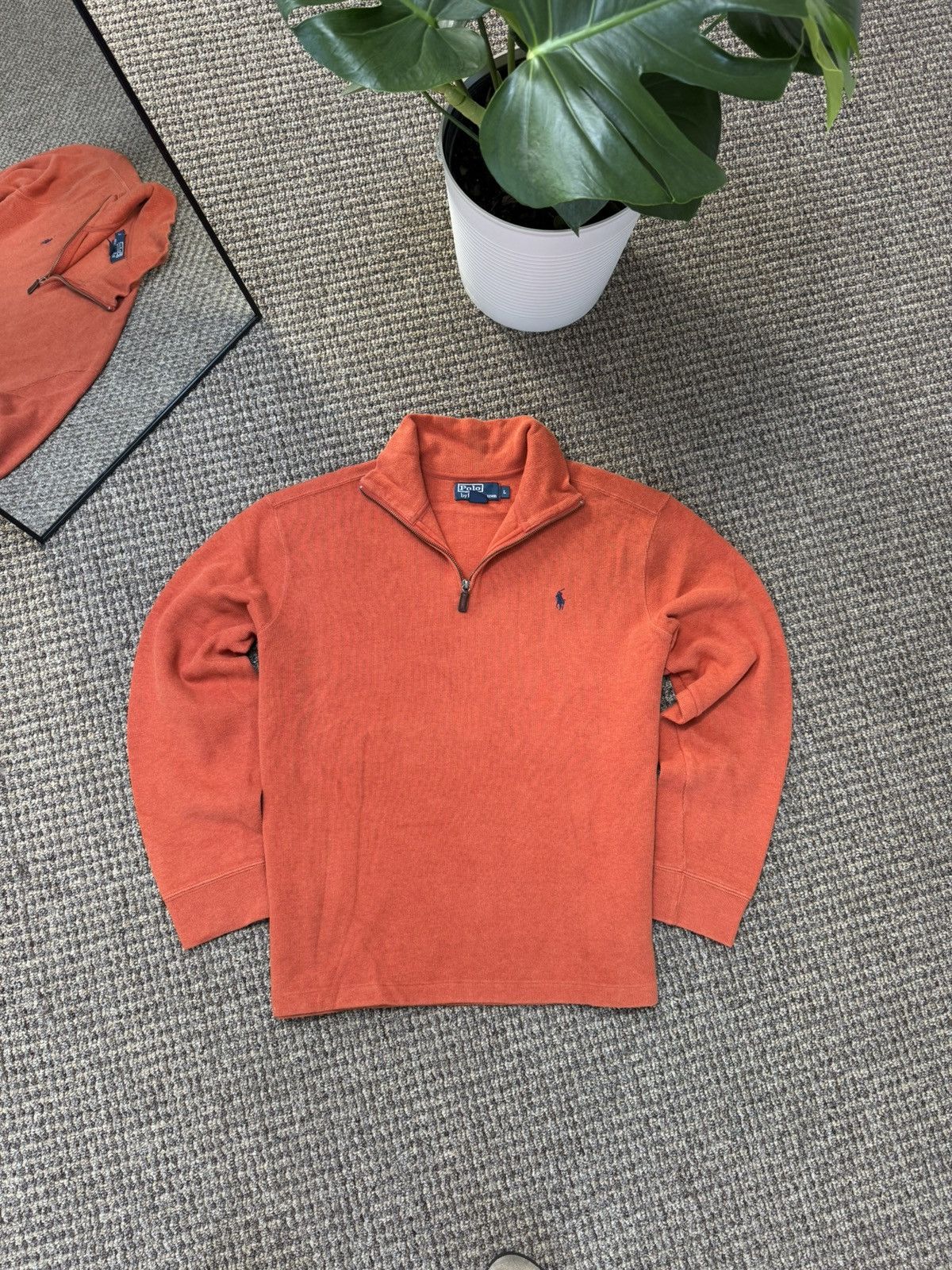 Other Men’s Vintage Sweater 1/3 Zip Polo Ralph Lauren Size US L / EU 52-54 / 3 - 2 Thumbnail