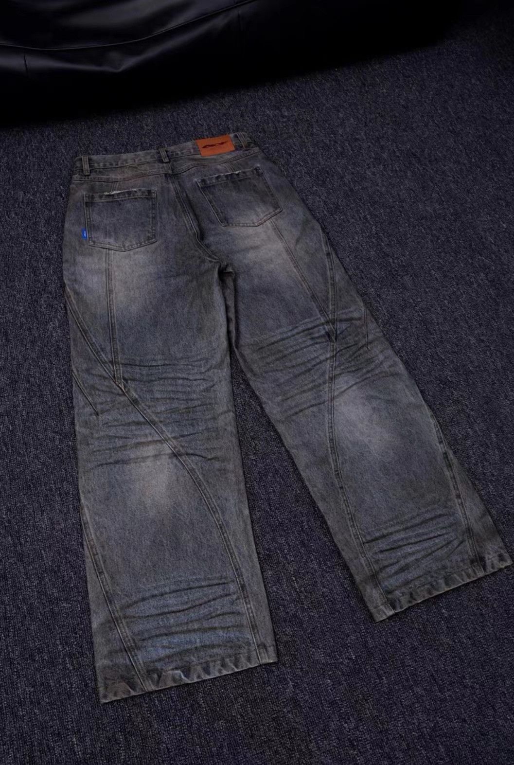 Japanese Brand × Jean Distressed muddy stained design texture ruined jeans Size US 32 / EU 48 - 7 Thumbnail