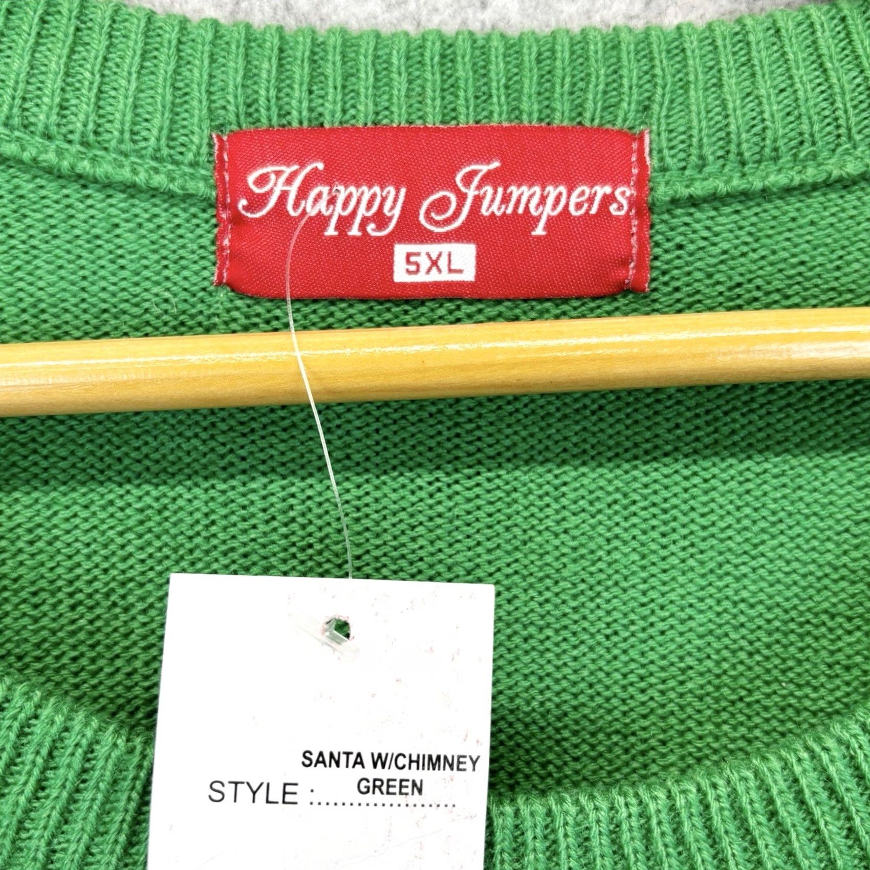 Vintage Santa Warrior Green Christmas Jumper Size 5XL Mens New With Defects Xmas Festive Style Pullover Size US XXL / EU 58 / 5 - 7 Thumbnail
