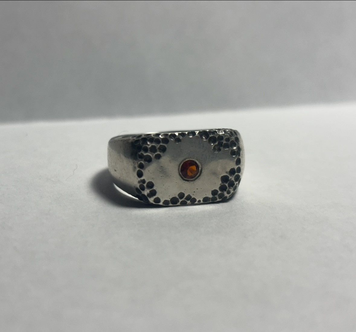 Handmade Size 9.5 Fire Citrine 925 Signet Ring Size ONE SIZE - 2 Thumbnail