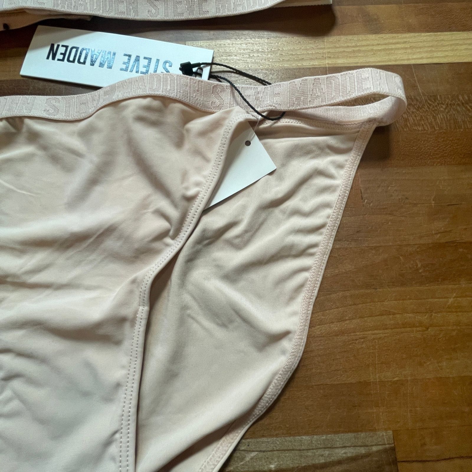 Steve Madden Steve Madden Women’s Triangle X-Back Bra/panty set, tan m Size ONE SIZE - 8 Thumbnail