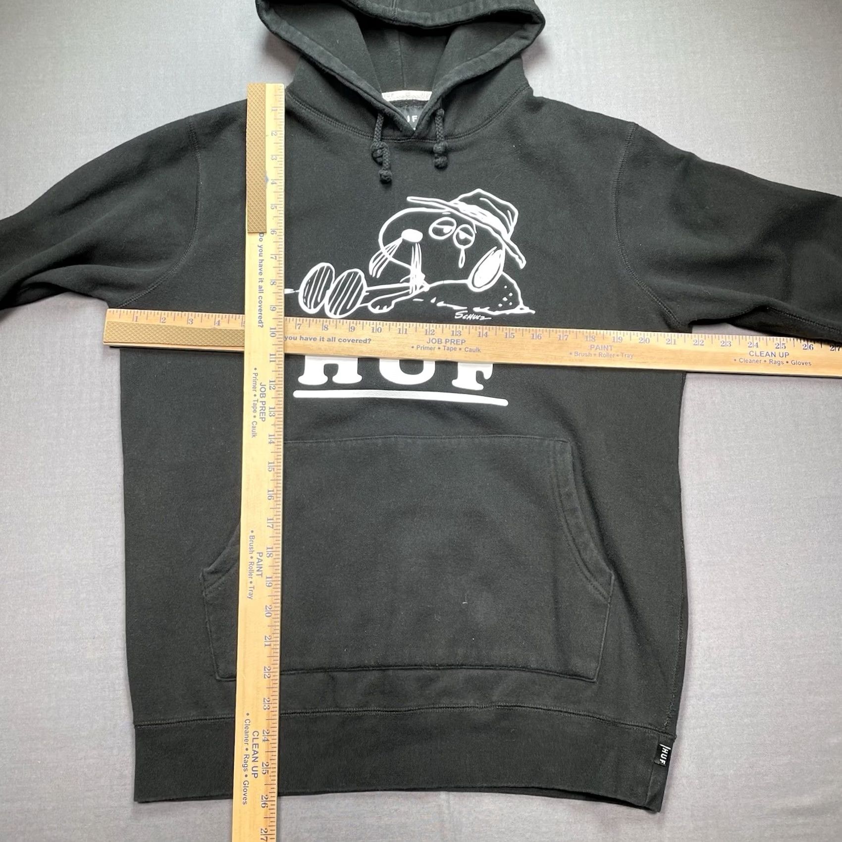 Huf HUF x Peanuts Hoodie Men’s Small Snoopy “Downhill From Here” Black Pullover Size US S / EU 44-46 / 1 - 4 Thumbnail