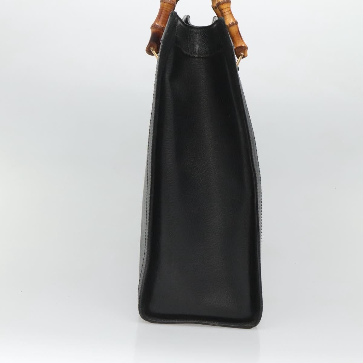 Gucci GUCCI Bamboo Hand Bag Leather Black Gold 002 1186 002 1186 Size ONE SIZE - 4 Thumbnail