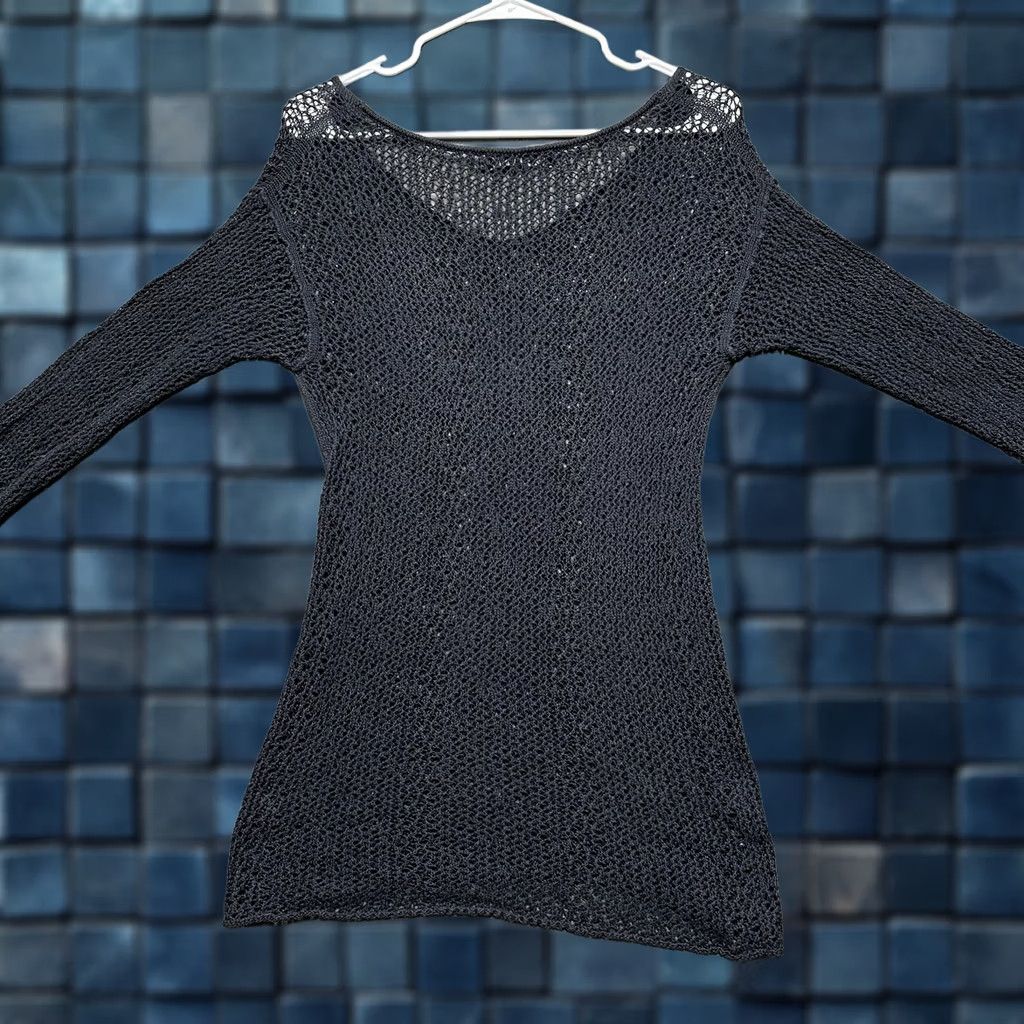 Vintage VINTAGE Peruvian Connection Tunic Top Womens Small Blue Pima Cotton Lightweight Sweater Size S / US 4 / IT 40 - 1 Thumbnail