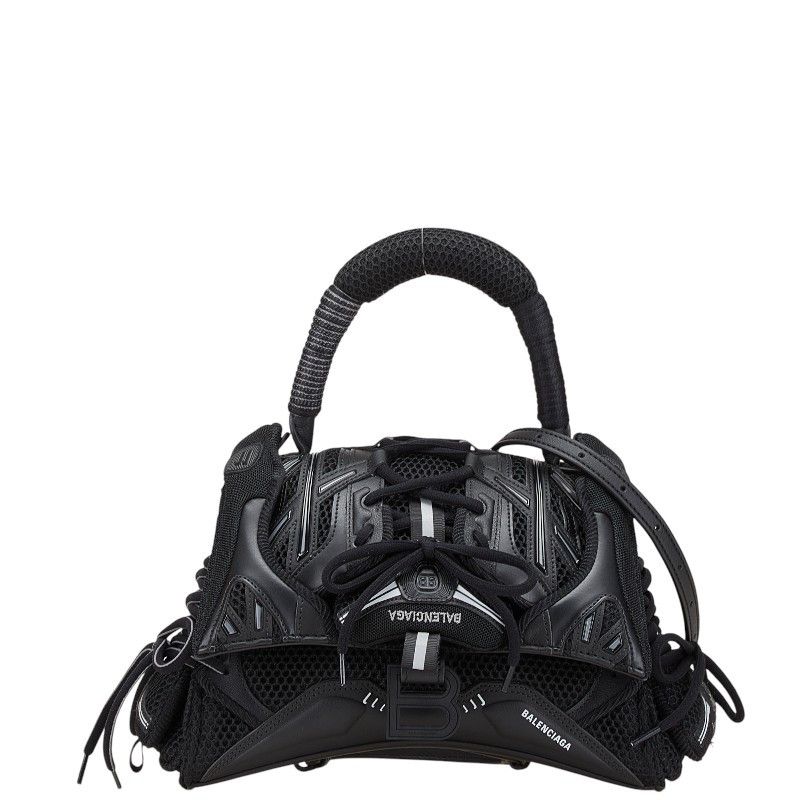 Balenciaga Balenciaga Sneakerhead Top Handle S Leather Mesh 2Way Bag Leather Shoulder Bag 661723 in Black, Women's