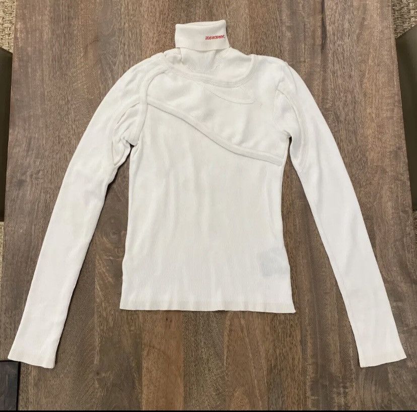 image of Raf Simons For Calvin Klein 205W39Nyc Unisex Rib Turtleneck in White, Men's (Size XS)