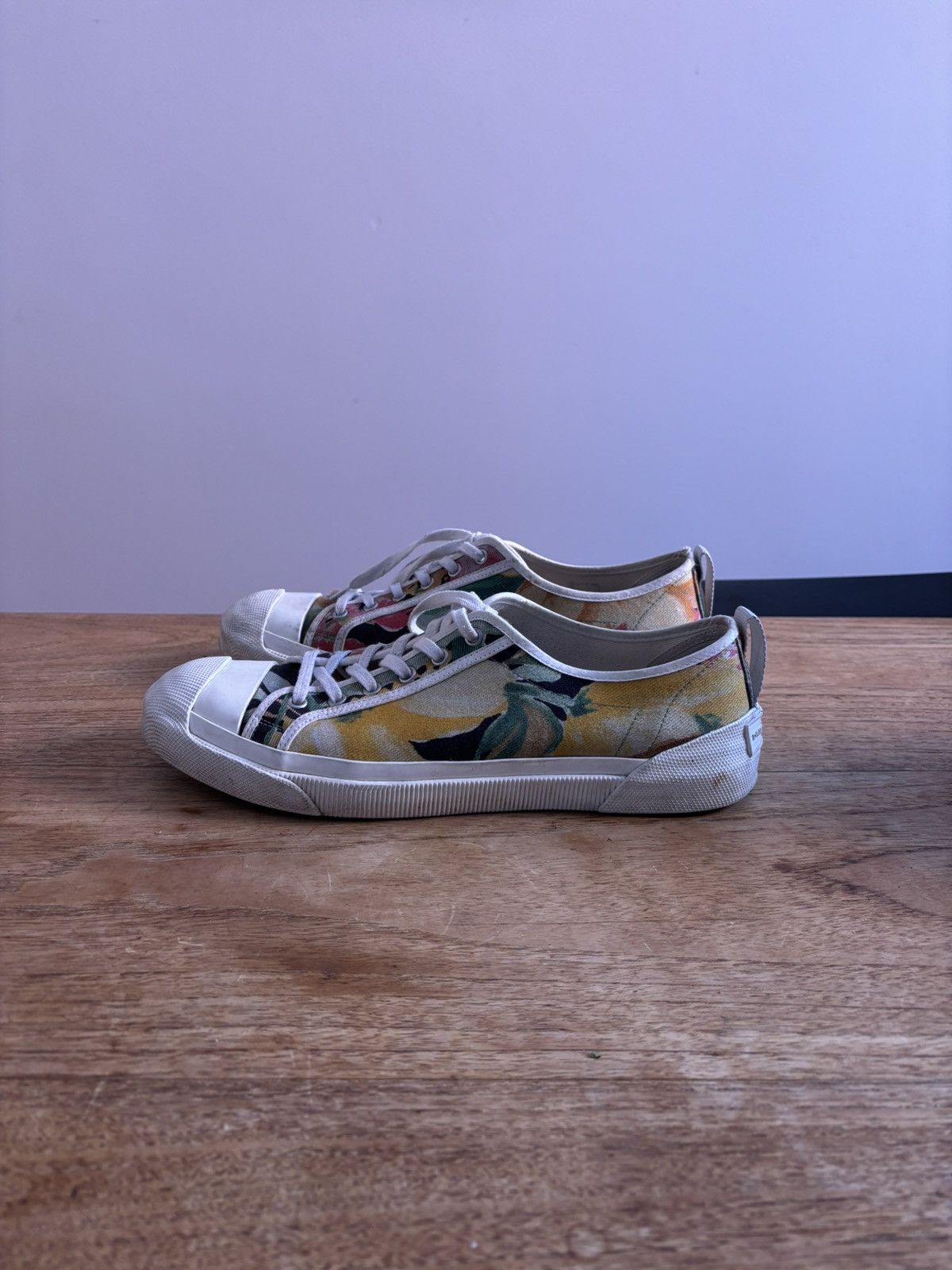 Dries Van Noten Floral printed canvas sneakers Size US 10 / EU 43 - 1 Thumbnail