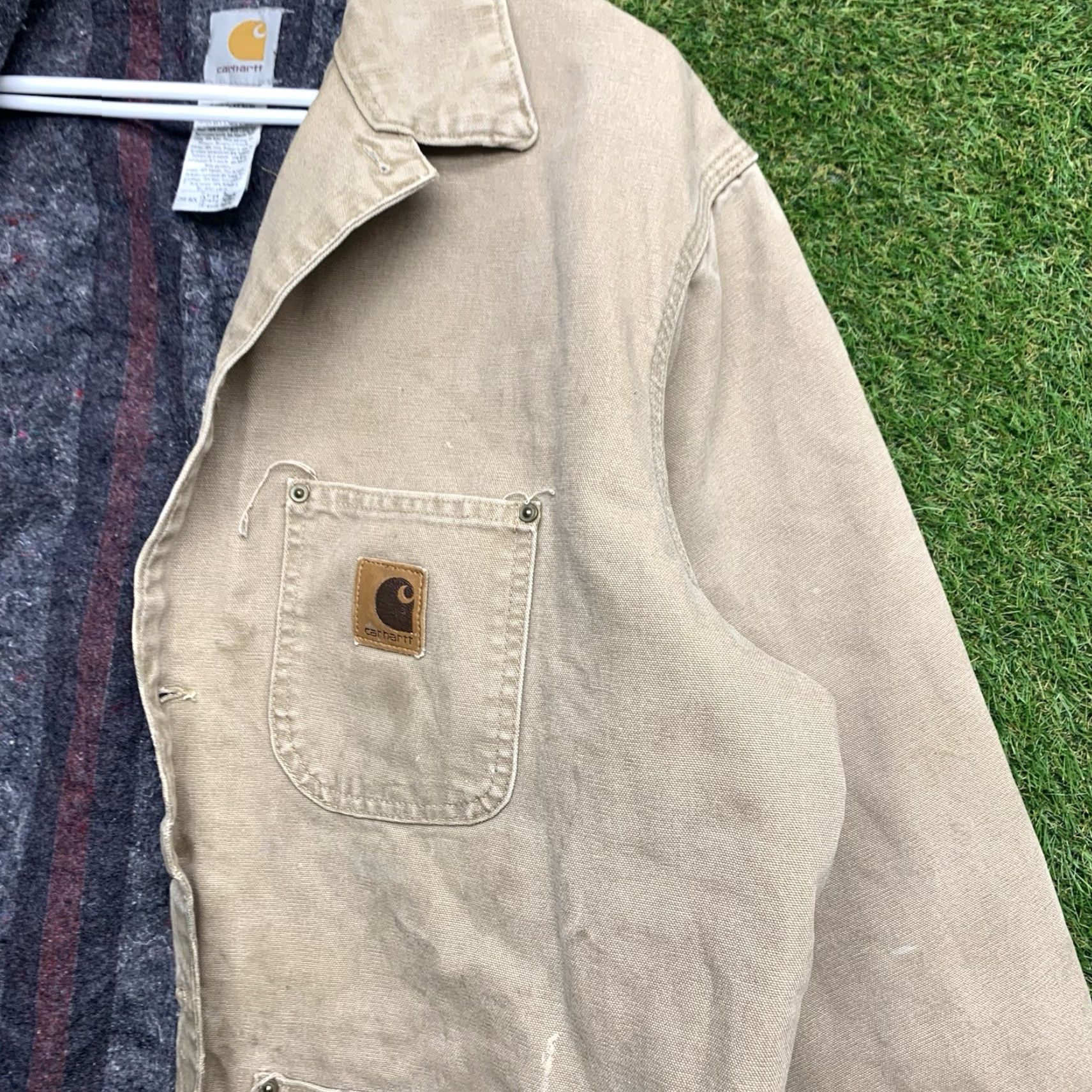Carhartt VINTAGE Carhartt Jacket Men L Brown Canvas Lined Bomber Workwear Coat C58 CHT J97 Insulation Polyester Short Description? Size US L / EU 52-54 / 3 - 4 Thumbnail