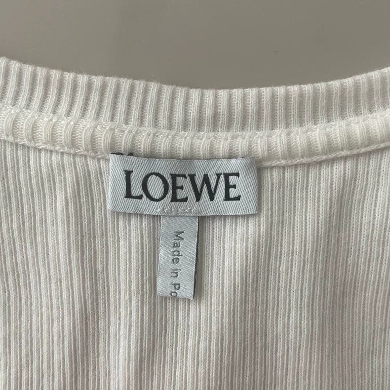 Loewe LOEWE White cotton short sport vest Size XS / US 0-2 / IT 36-38 - 5 Thumbnail