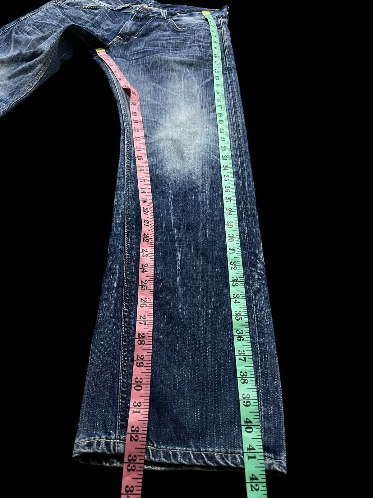 Edwin × If Six Was Nine × Le Grande Bleu (L.G.B.) VINTAGE EDWIN 503 BLUE TRIP WASHED JEANS Size US 33 - 14 Thumbnail