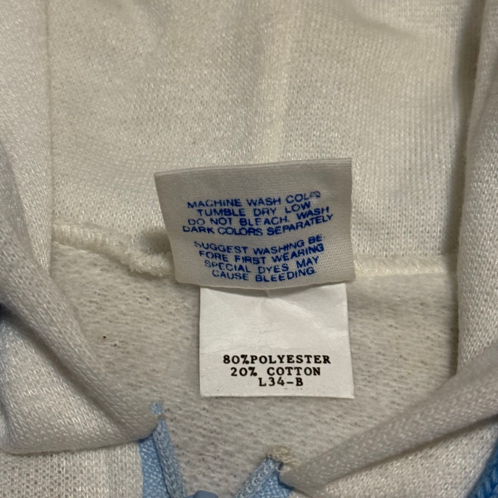 Adidas × Vintage Vintage 80s Adidas Full Zip Hoodie Medium White/Baby Blue Size M / US 6-8 / IT 42-44 - 5 Thumbnail