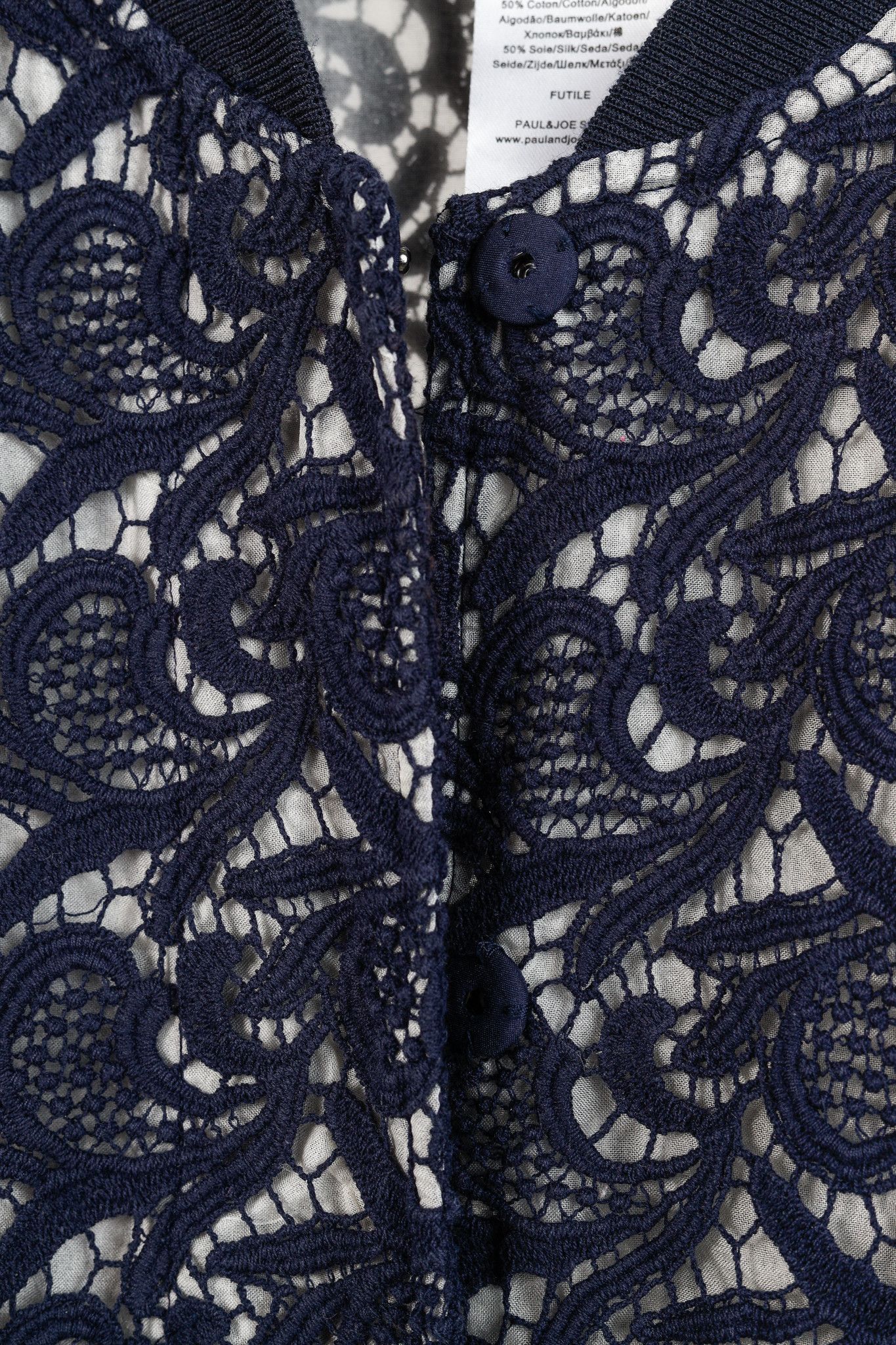 Paul & Joe Paul & Joe Sister Navy Lace Bomber Jacket Size M / US 6-8 / IT 42-44 - 6 Thumbnail