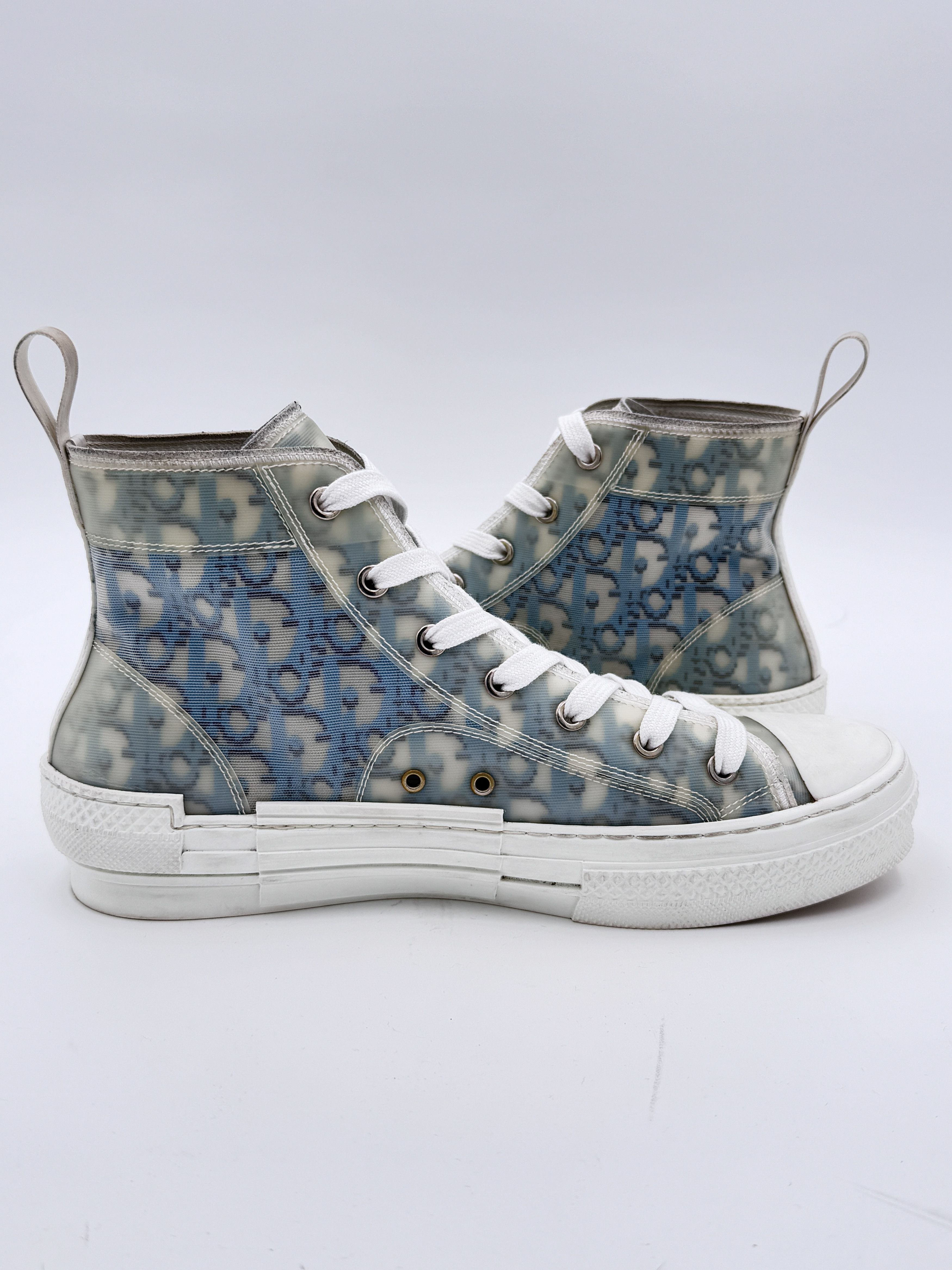 Dior Dior B23 High Sneaker Transparent Blue Oblique Size US 8 / EU 41 - 5 Thumbnail