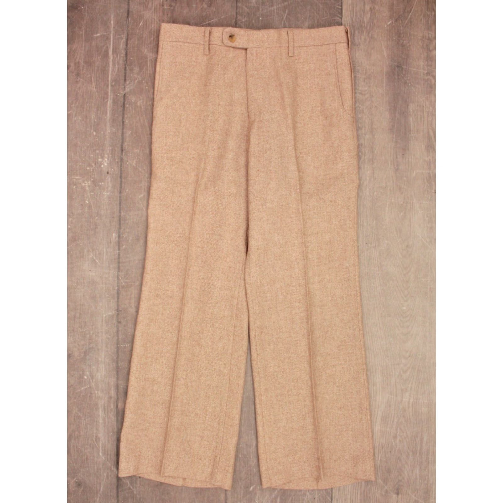Levi's VINTAGE Levi's Pants 70s 1970s Beige Polyester Wool Blend 34x30 Disco NOS Mens" Size US 34 / EU 50 - 2 Thumbnail