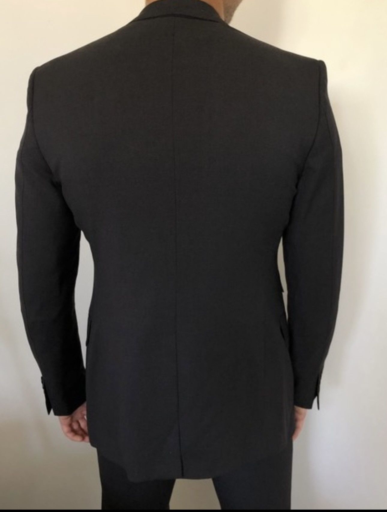 Gucci Gucci Men's Black Cotton uniform Suit with dustbag Size 44S - 2 Thumbnail