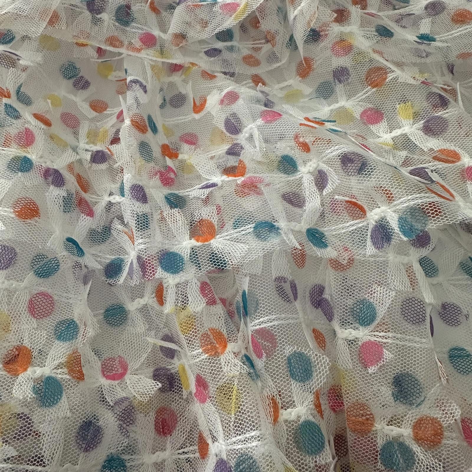 Nordstrom Nordstrom White Multi Dot Mesh Tank Top - XL Size XL / US 12-14 / IT 48-50 - 4 Thumbnail