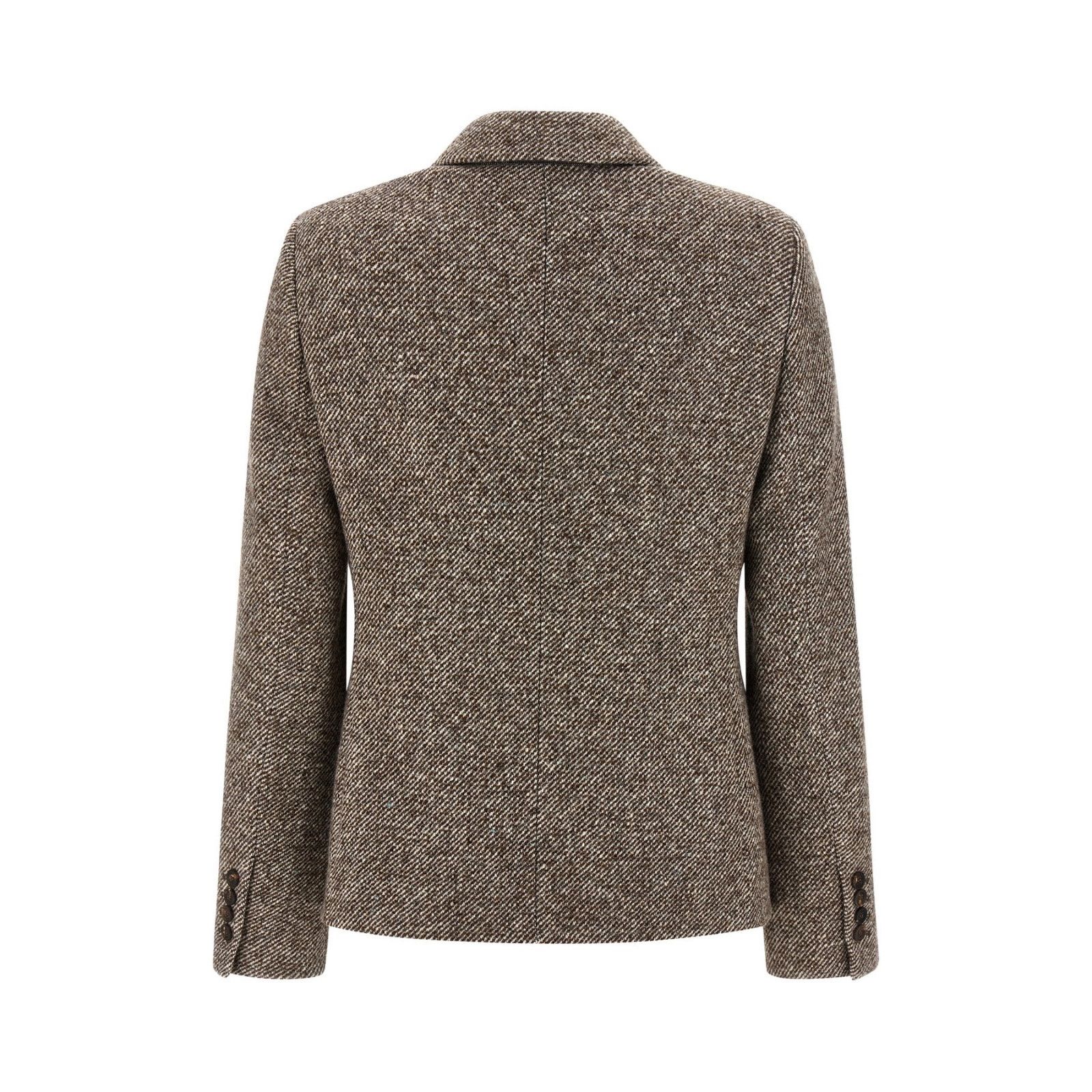 Brunello Cucinelli BRUNELLO CUCINELLI $5100 Brown Wool/Silk Blazer Jacket New & Size XS / US 0-2 / IT 36-38 - 2 Thumbnail