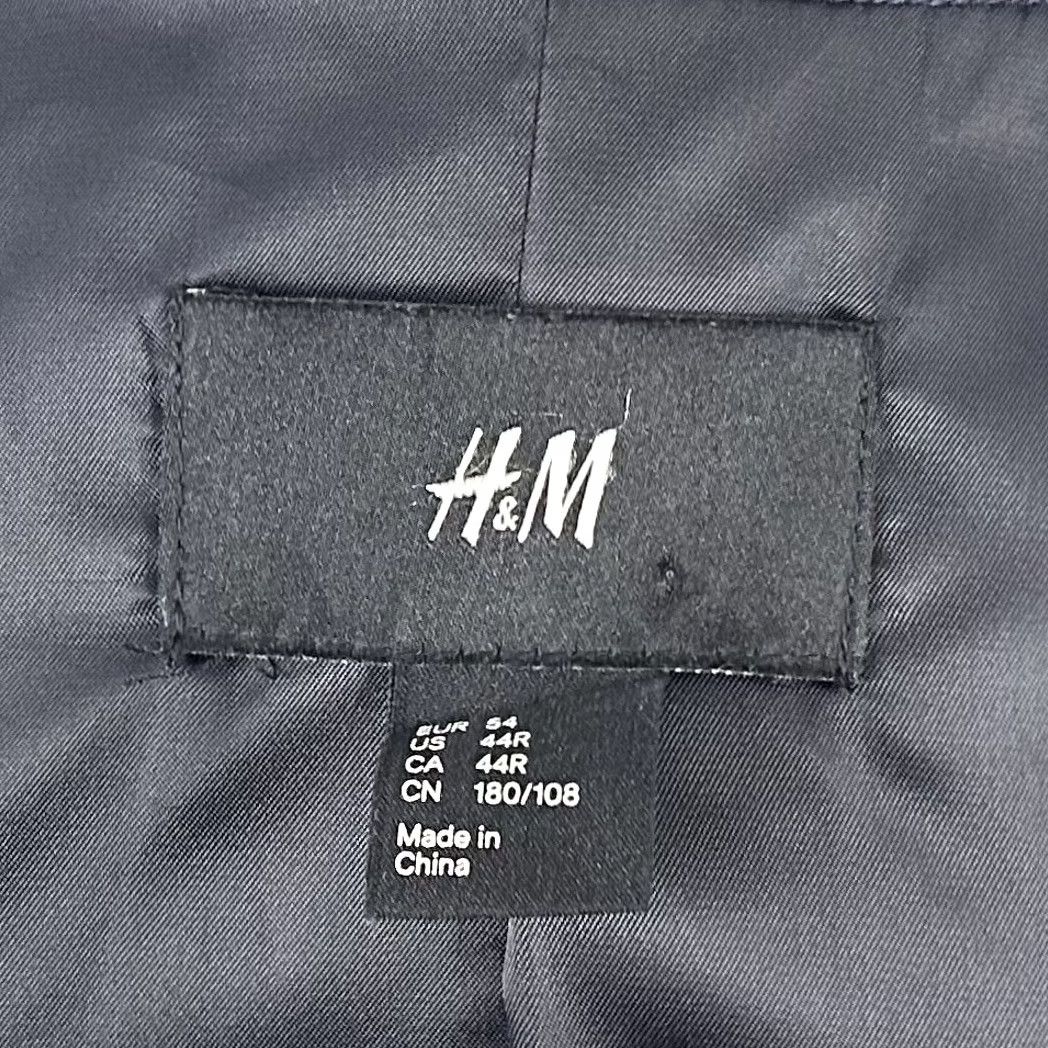 H&M H&M 44R Sport Coat Linen Blend Blue Gray Two Button Lined Double Vented Jacket/Coat Mens Regular Medium? Size US XS / EU 42 / 0 - 3 Thumbnail
