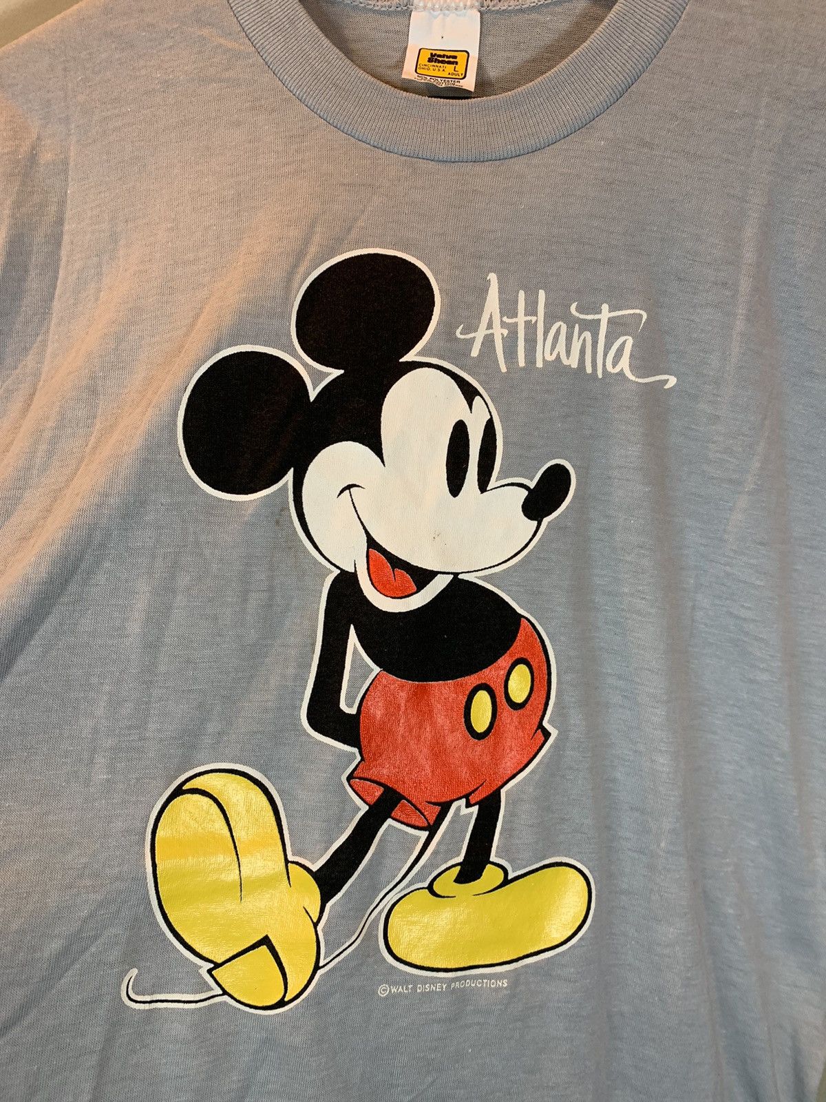Disney × Mickey Mouse × Vintage RARE* Vintage 70’s Mickey Mouse Disney Atlanta Georgia Shirt Size US L / EU 52-54 / 3 - 2 Thumbnail