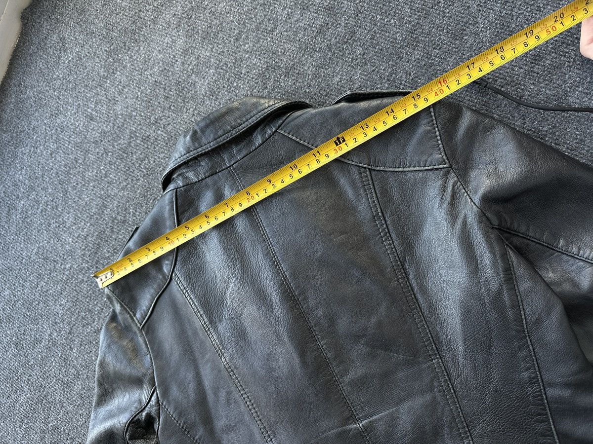 Leather 🚨 LEATHER WOMEN OPIUM MULTIPOCKET JACKET ZIP AVANT GARDE Size S / US 4 / IT 40 - 16 Thumbnail