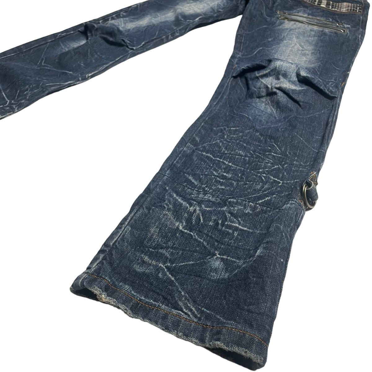 If Six Was Nine × Japanese Brand × Le Grande Bleu (L.G.B.) 🇯🇵 VINTAGE NYLAUS DOUBLE WAIST DENIM PANTS Size US 30 / EU 46 - 6 Thumbnail