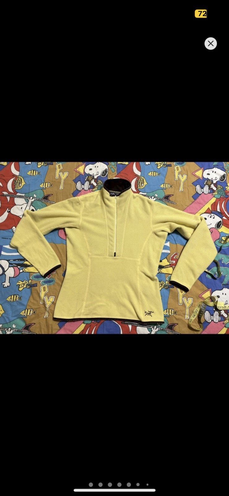 image of 00S Arcteryx Polartec Waffle Half Zip S in Yellow, Men's (Size Small)