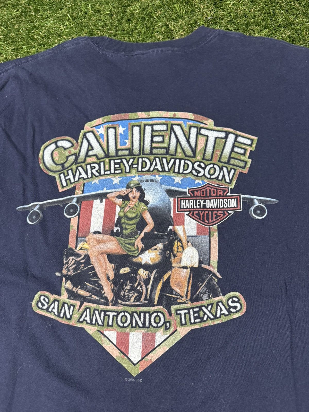 Harley Davidson Vintage Y2k Harley Davidson Skull Biker Texas Graphic Tee Size US XXL / EU 58 / 5 - 4 Thumbnail