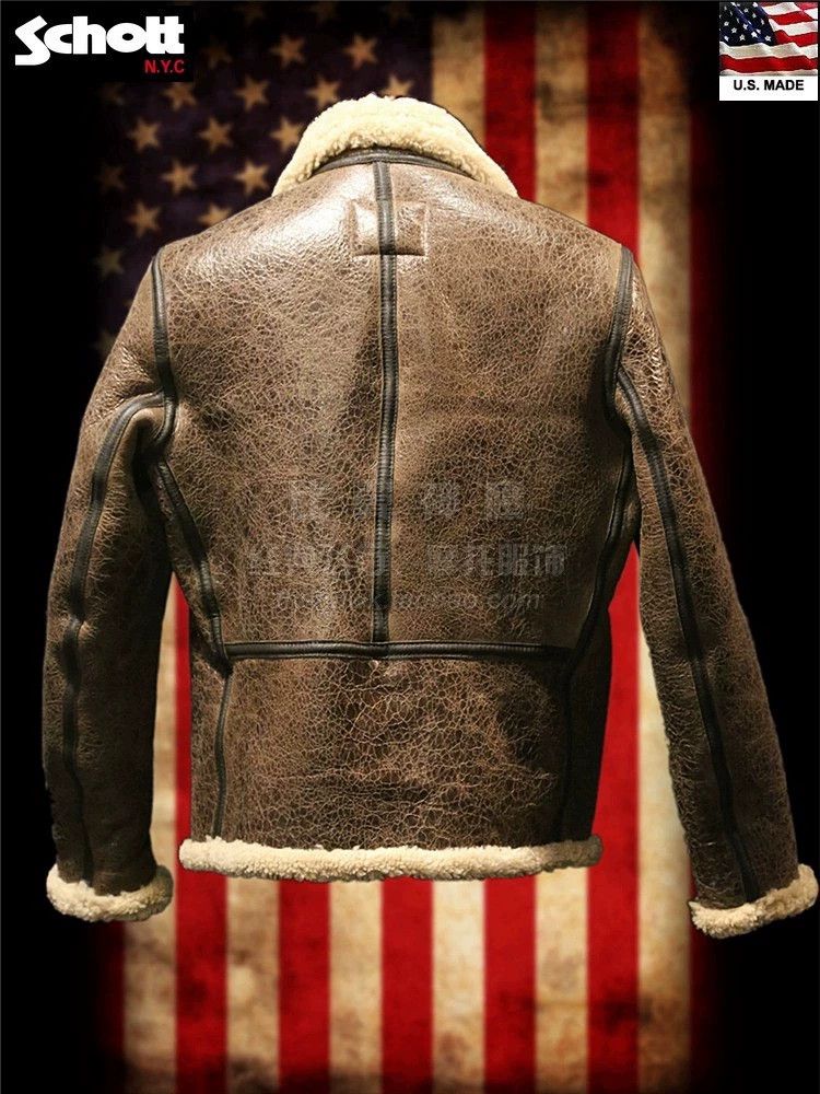 Schott Schott B6 bomber original fur integrated flight jacket Size US M / EU 48-50 / 2 - 2 Thumbnail