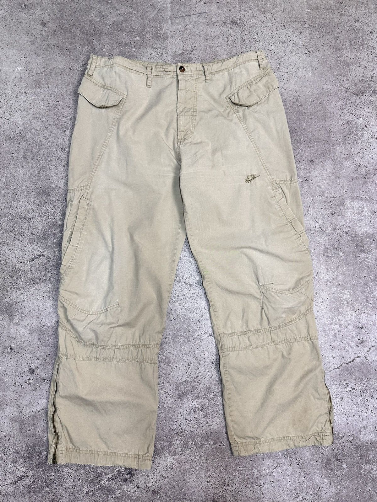 Nike Vintage Nike Cargo Baggy Japan Avantgarde Faded Bontage Y2K Size US 36 / EU 52 - 2 Thumbnail