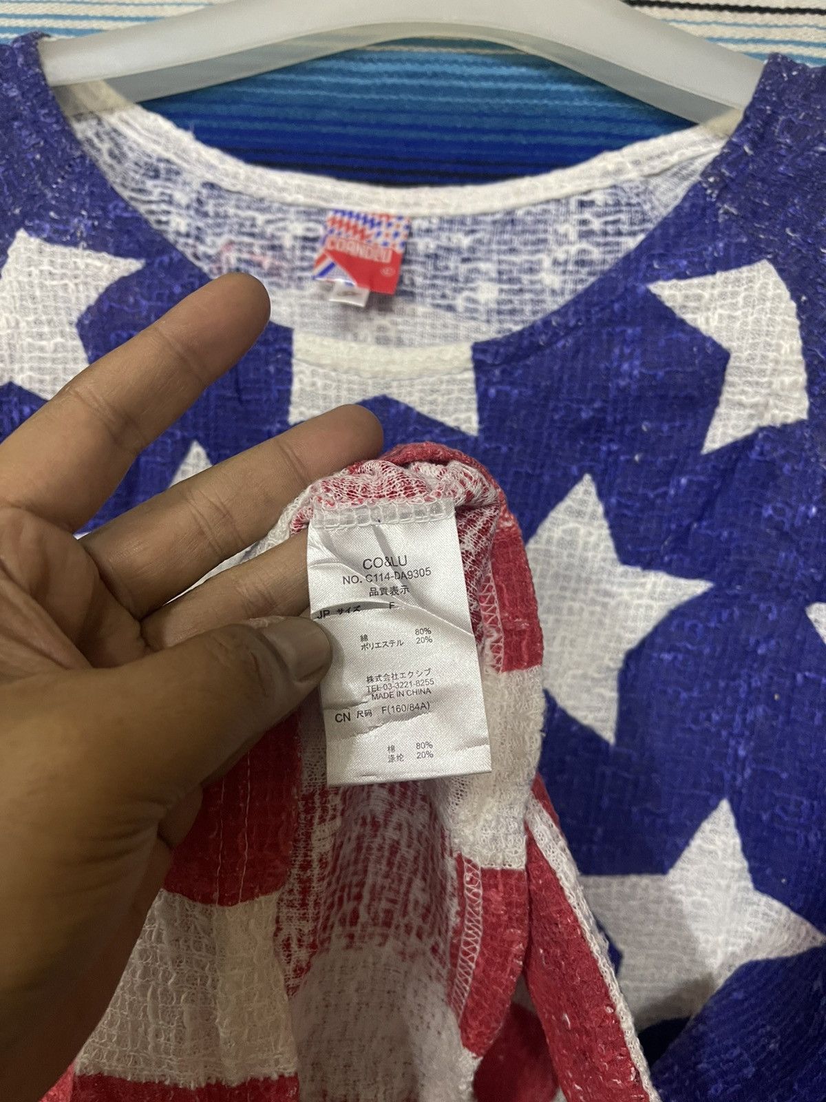 Designer × Japanese Brand VERY RARE 🔥 Co&Lu American Flag Tshirt Size ONE SIZE - 9 Thumbnail