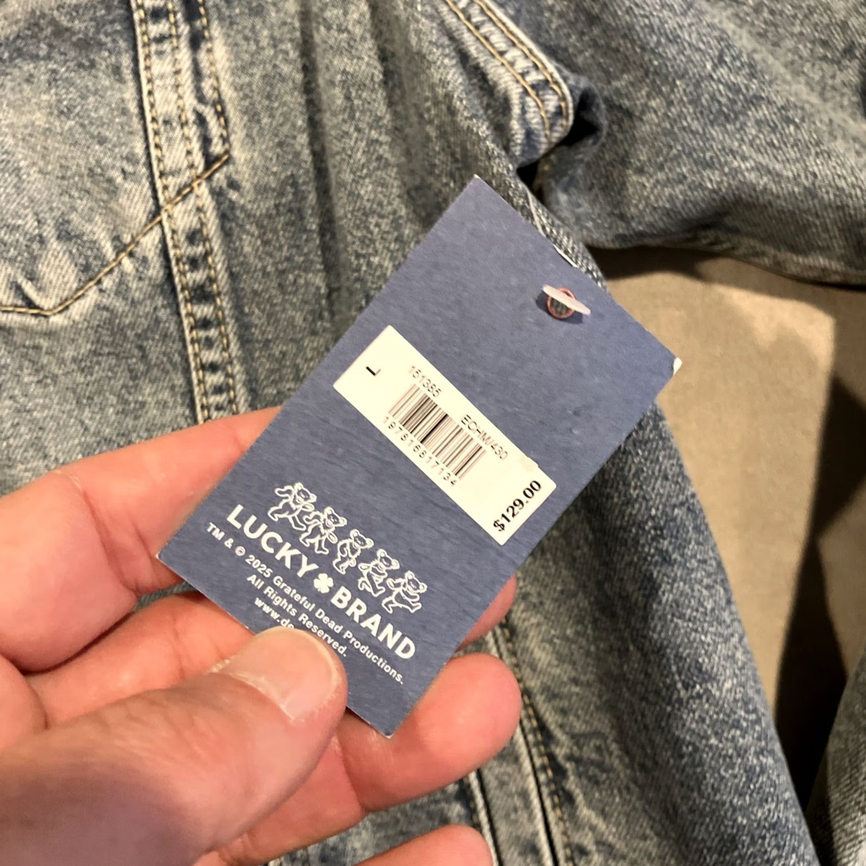 Lucky Brand VINTAGE Lucky Brand Grateful Dead Denim Jacket L Mens Blue Denim Jacket Steal Your Face Large Size US L / EU 52-54 / 3 - 4 Thumbnail