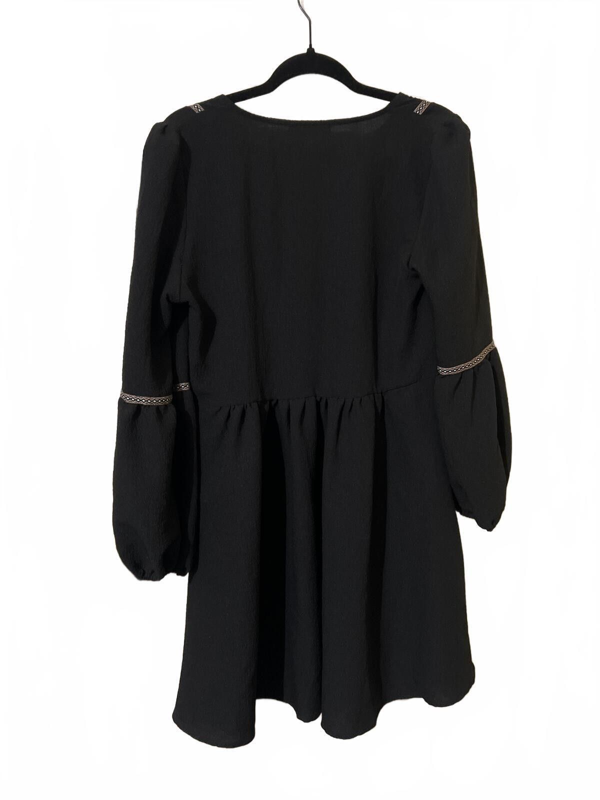 Other Rusty Dusty Black Bohemian Style Dress Embroidered Trim M Size M / US 6-8 / IT 42-44 - 5 Thumbnail