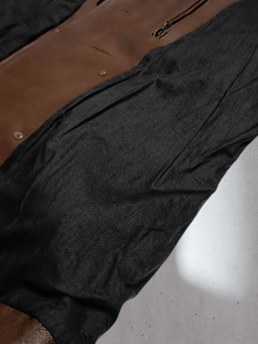 Japanese Brand 💥Rare💥 Vintage Leather Double Layer Peacoat Jacket Size US M / EU 48-50 / 2 - 6 Thumbnail