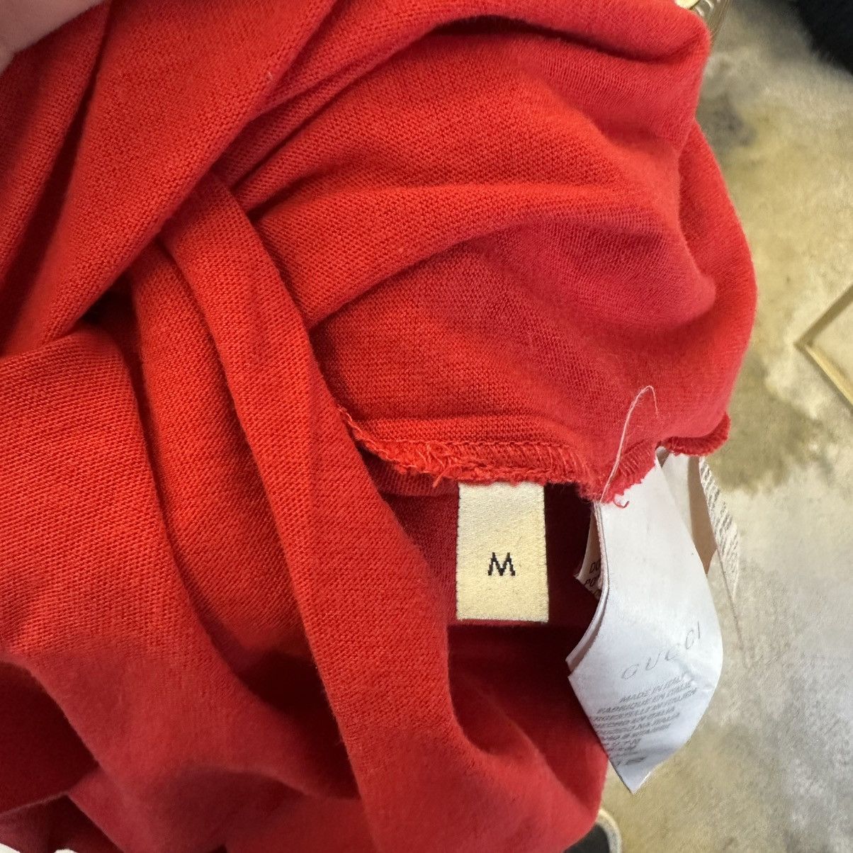 Gucci Gucci Men’s Shirt Red Short Sleeve Cotton Yellow Warrior Size US M / EU 48-50 / 2 - 4 Thumbnail