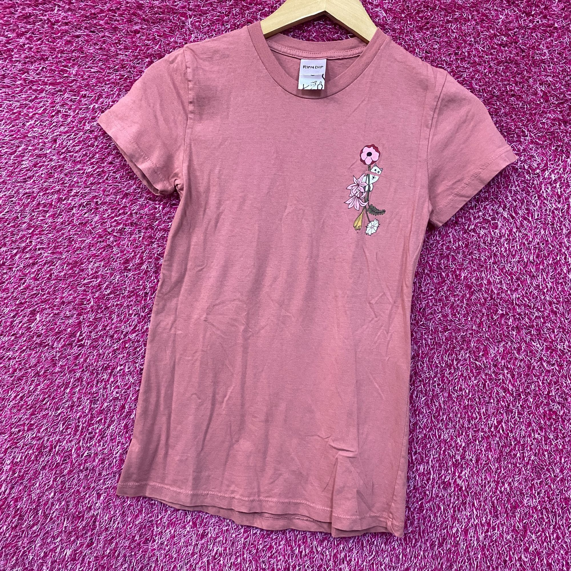 RIPNDIP RIPNDIP Lord Nermal Floral Design T-Shirt Extra Small Size XS / US 0-2 / IT 36-38 - 3 Thumbnail