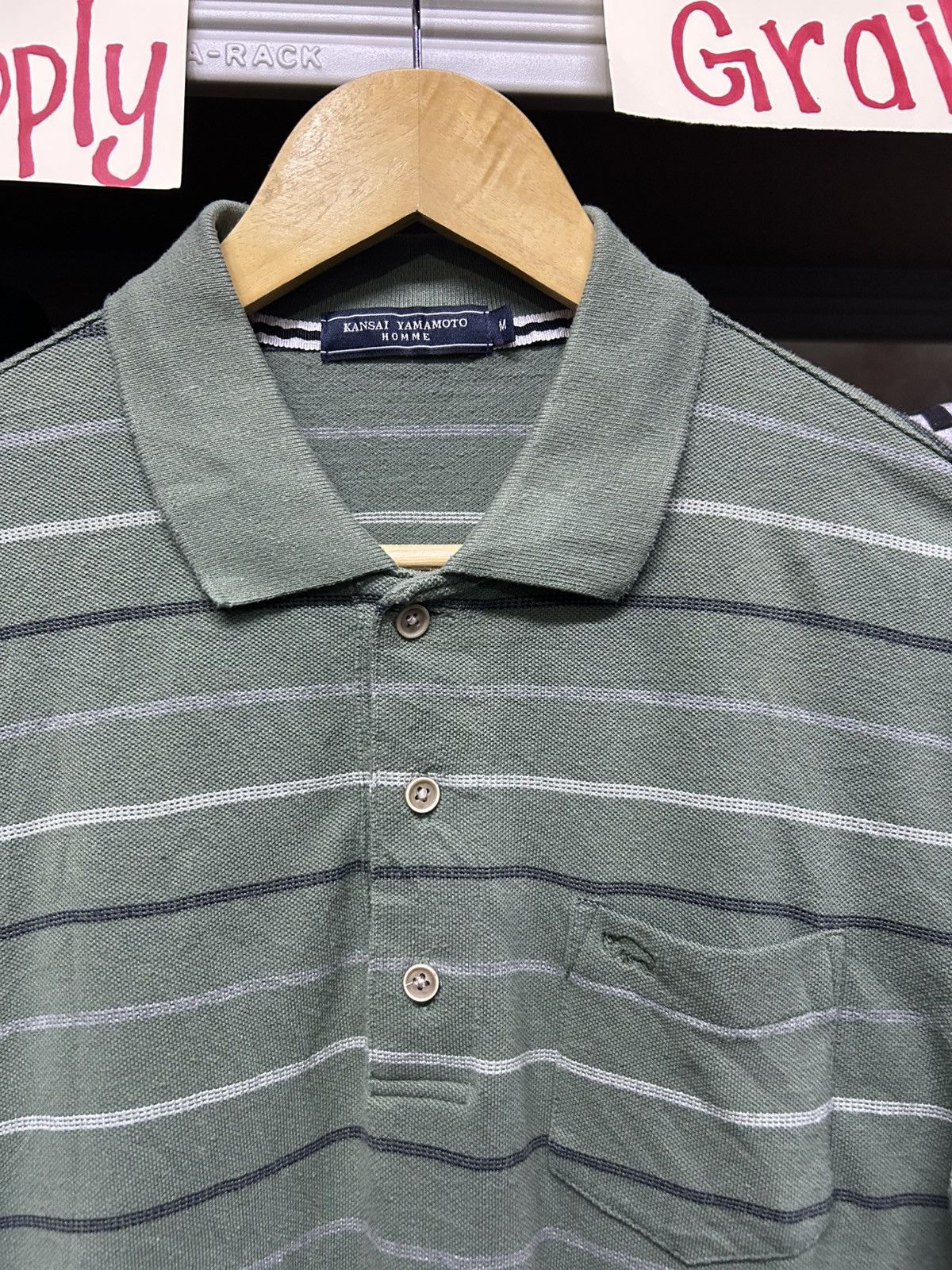 Kansai Yamamoto Vintage Kansai Yamamoto Stripe Longsleeves Polos Size US M / EU 48-50 / 2 - 2 Thumbnail