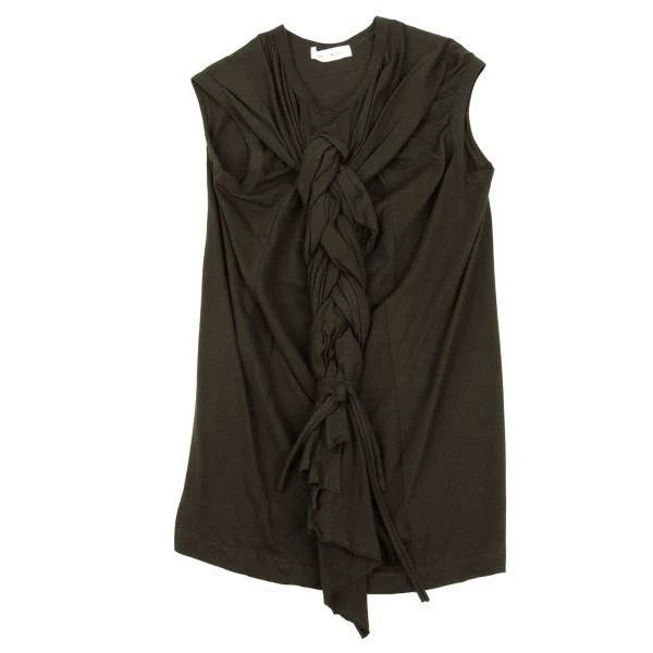 Comme Des Garcons Olive Retro Braid Tank Top