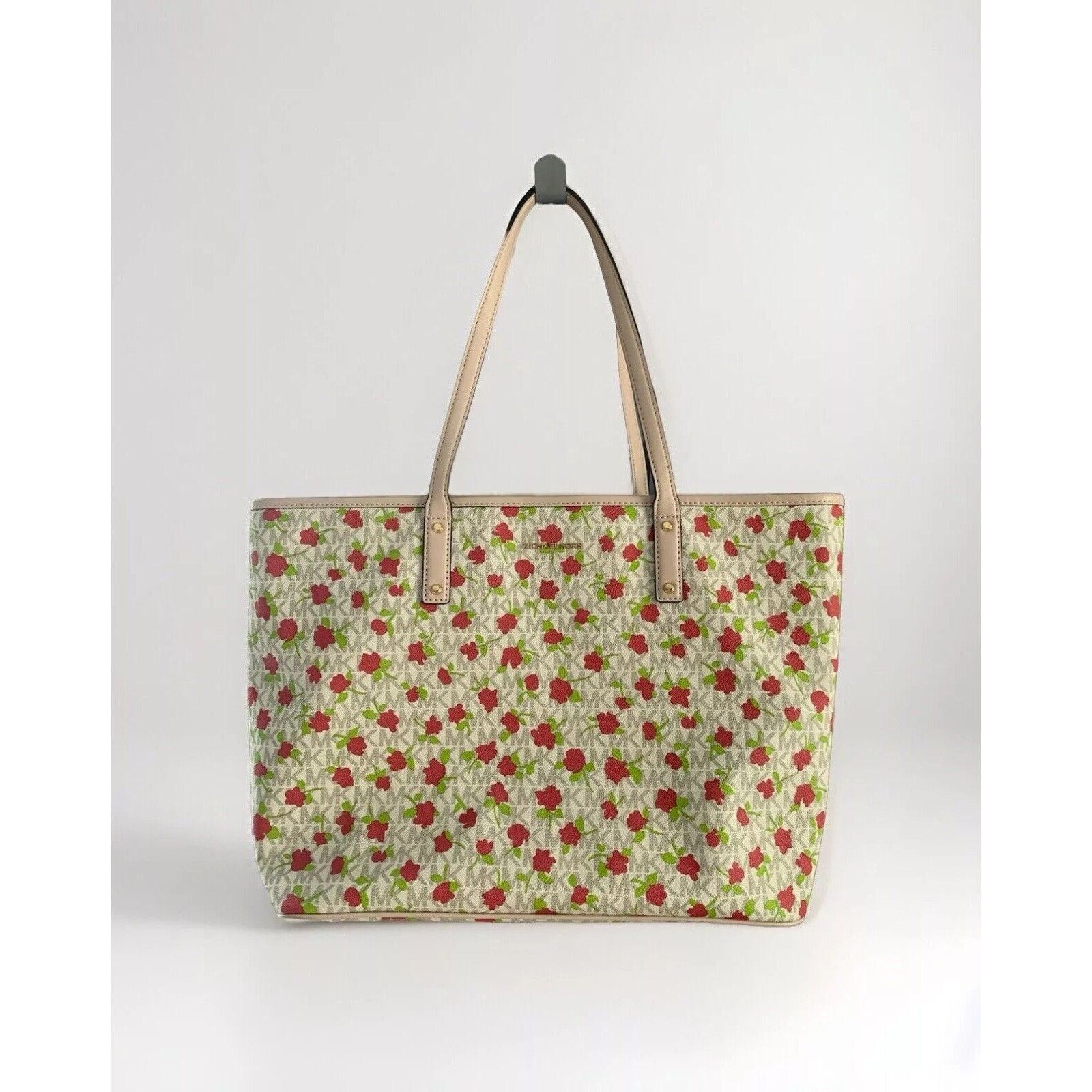 Michael Kors Michael Kors Carter MK Rose Floral Vanilla Large Tote Size ONE SIZE - 1 Thumbnail